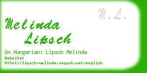 melinda lipsch business card